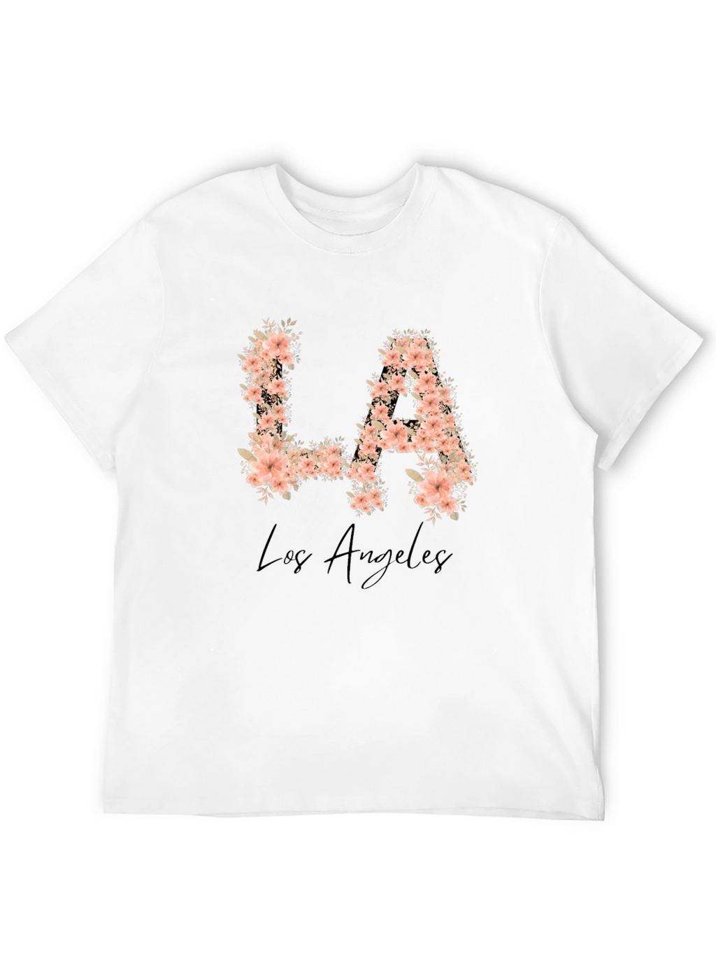 Floral LA Los Angeles Graphic T-Shirt