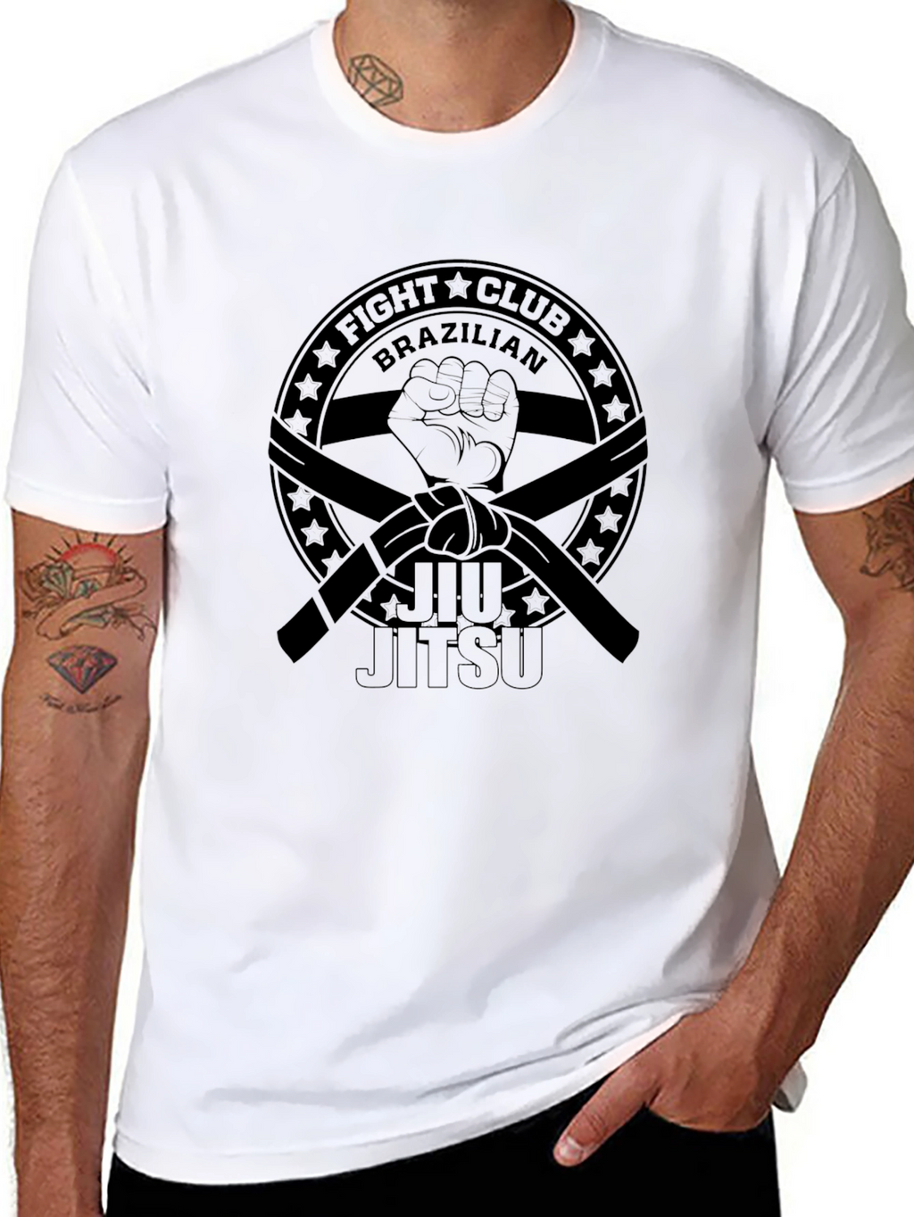 Brazilian Jiu Jitsu Fight Club Black T-Shirt