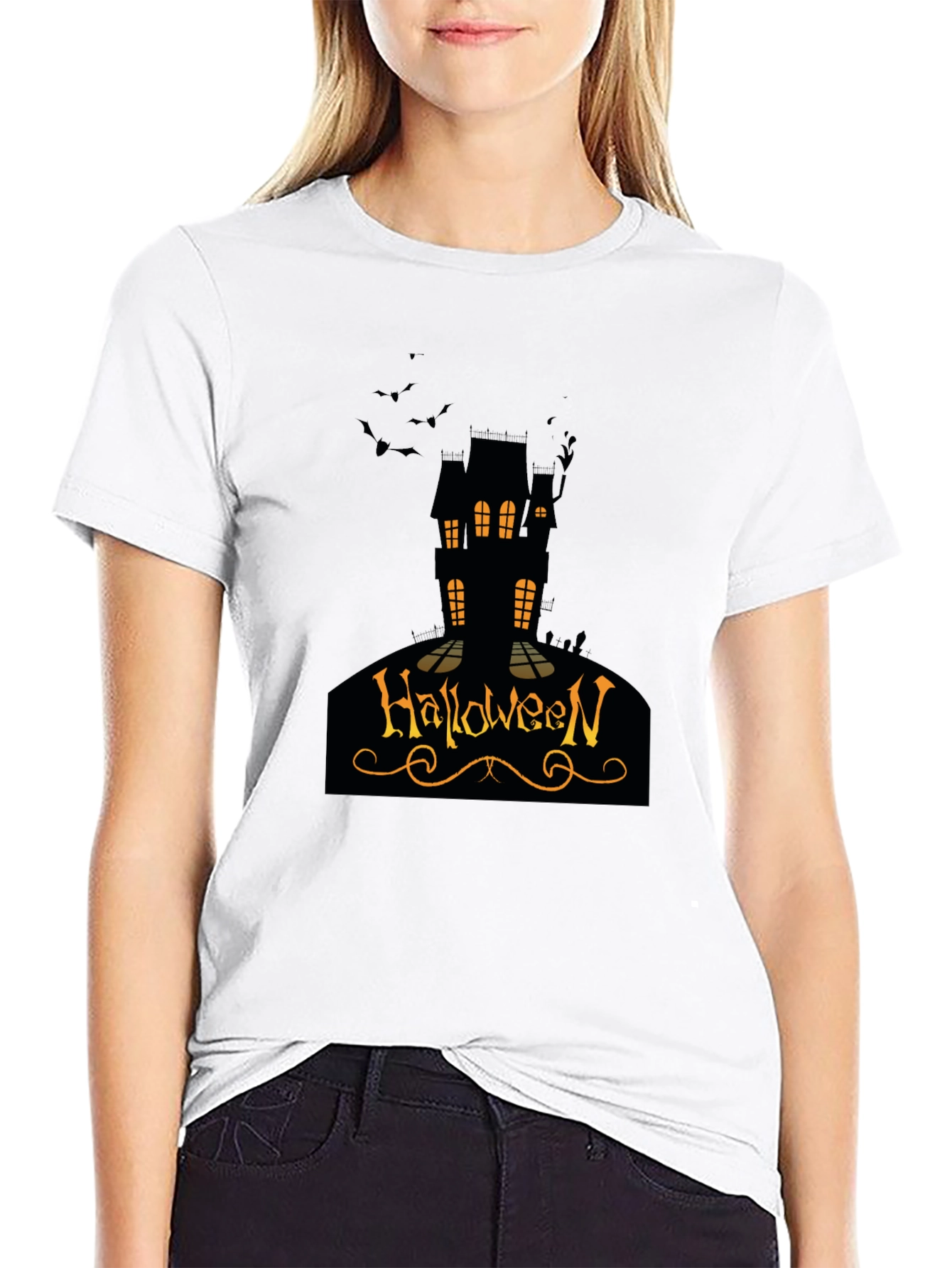 Halloween House Graphic T-Shirt