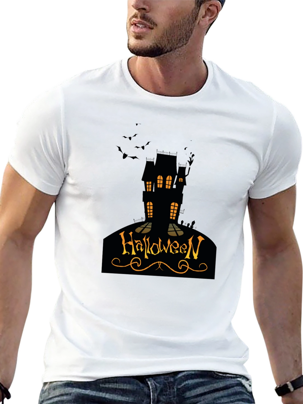 Halloween House Graphic T-Shirt