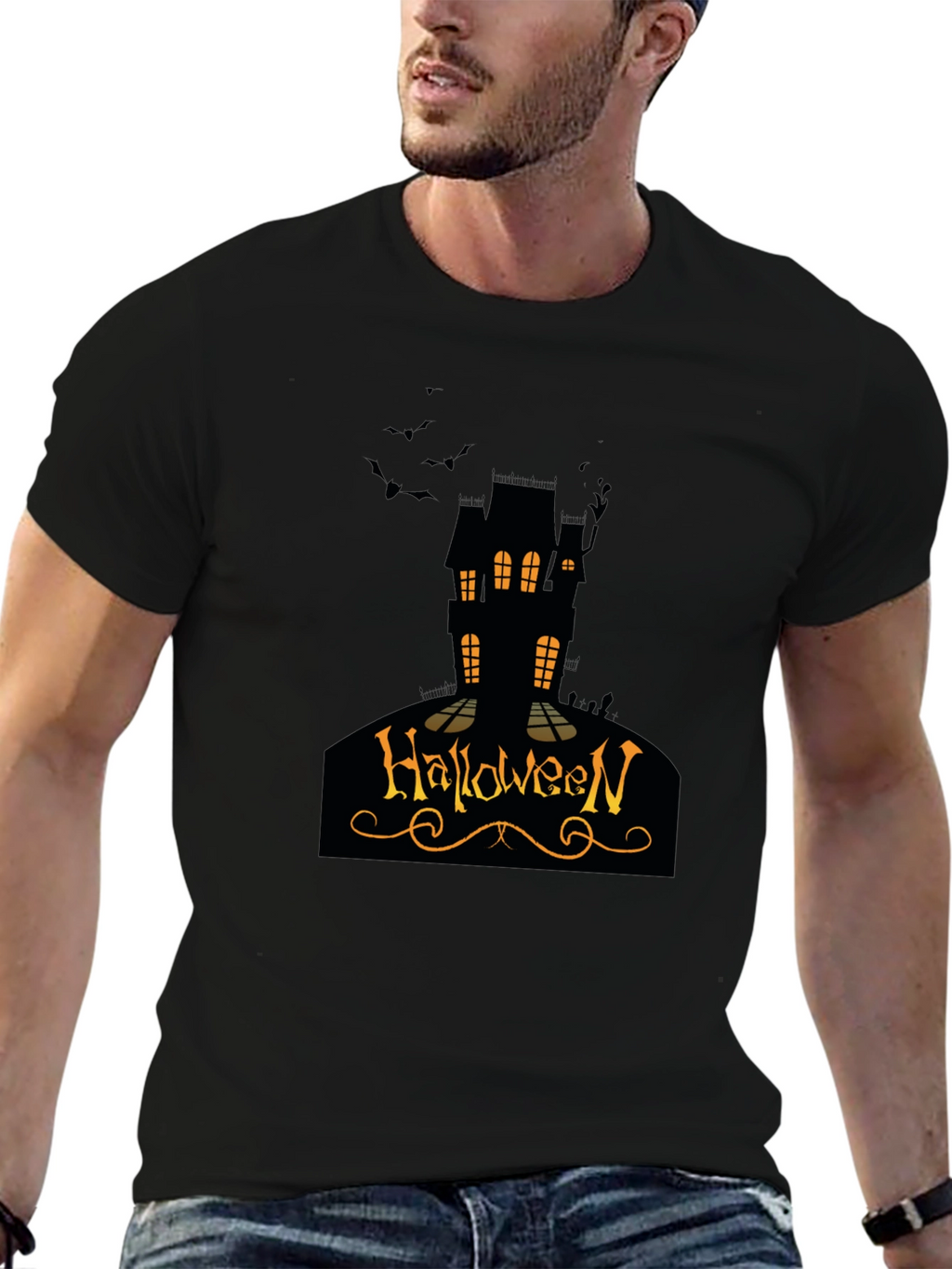 Halloween House Graphic T-Shirt