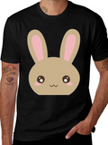 Cute Easter Bunny Black T-Shirt