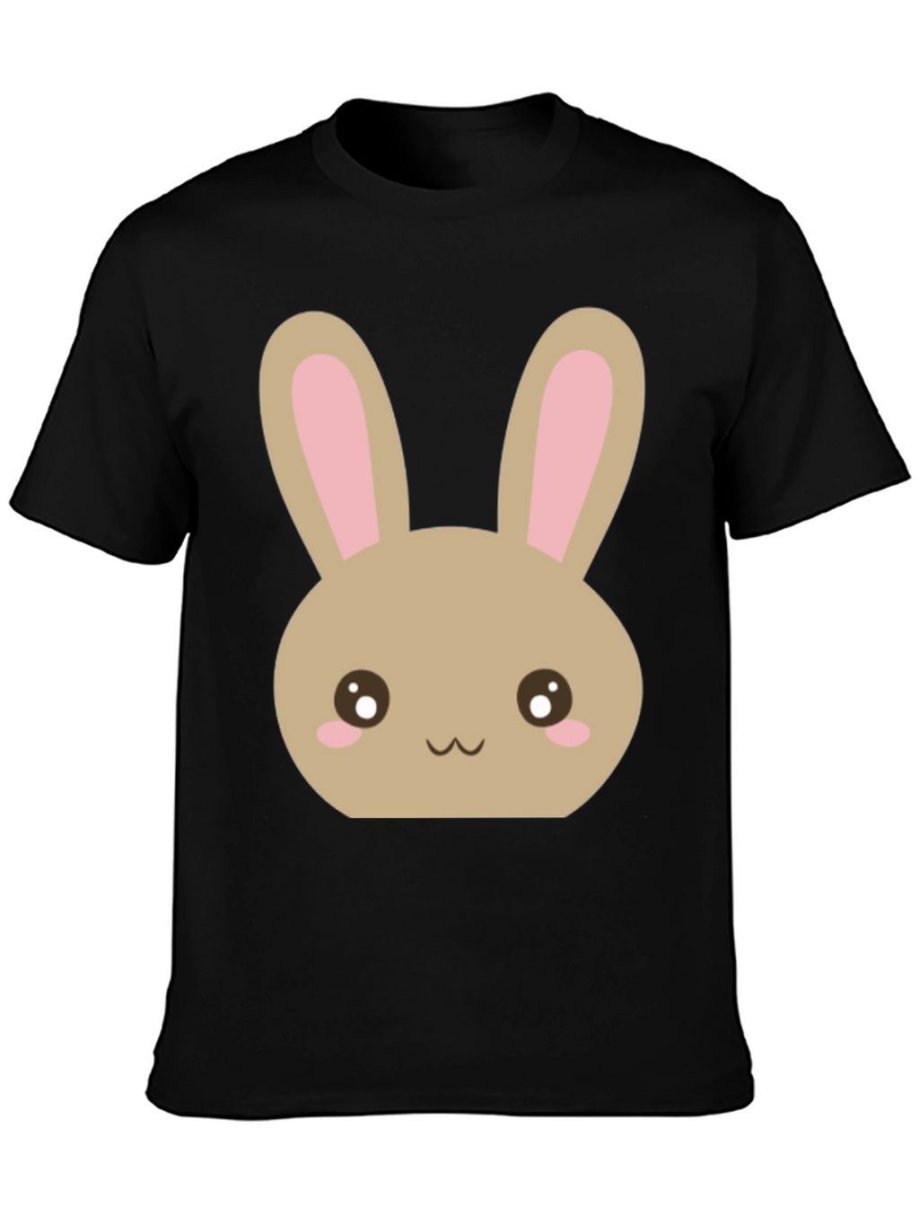 Cute Easter Bunny Black T-Shirt