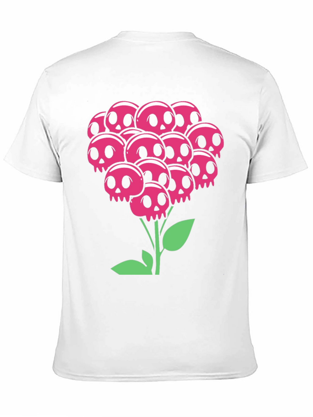 Skull Bouquet T-Shirt - Floral Goth Style