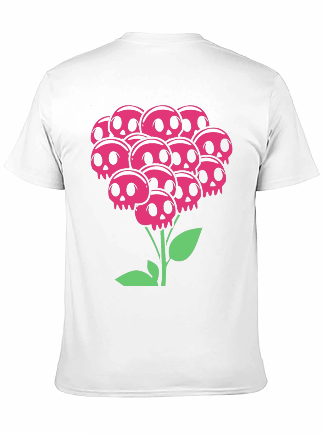 Skull Bouquet T-Shirt - Floral Goth Style