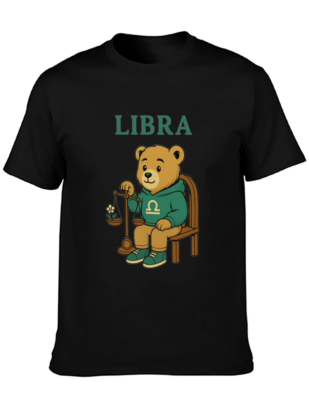 Libra Zodiac Bear Graphic Tee
