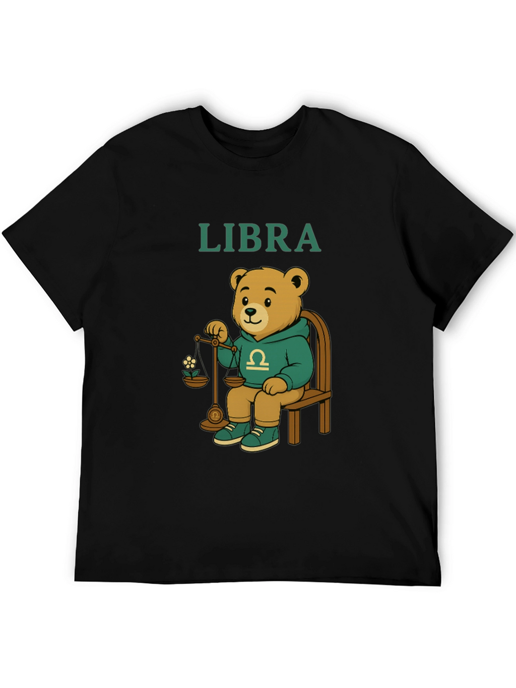 Libra Zodiac Bear Graphic Tee