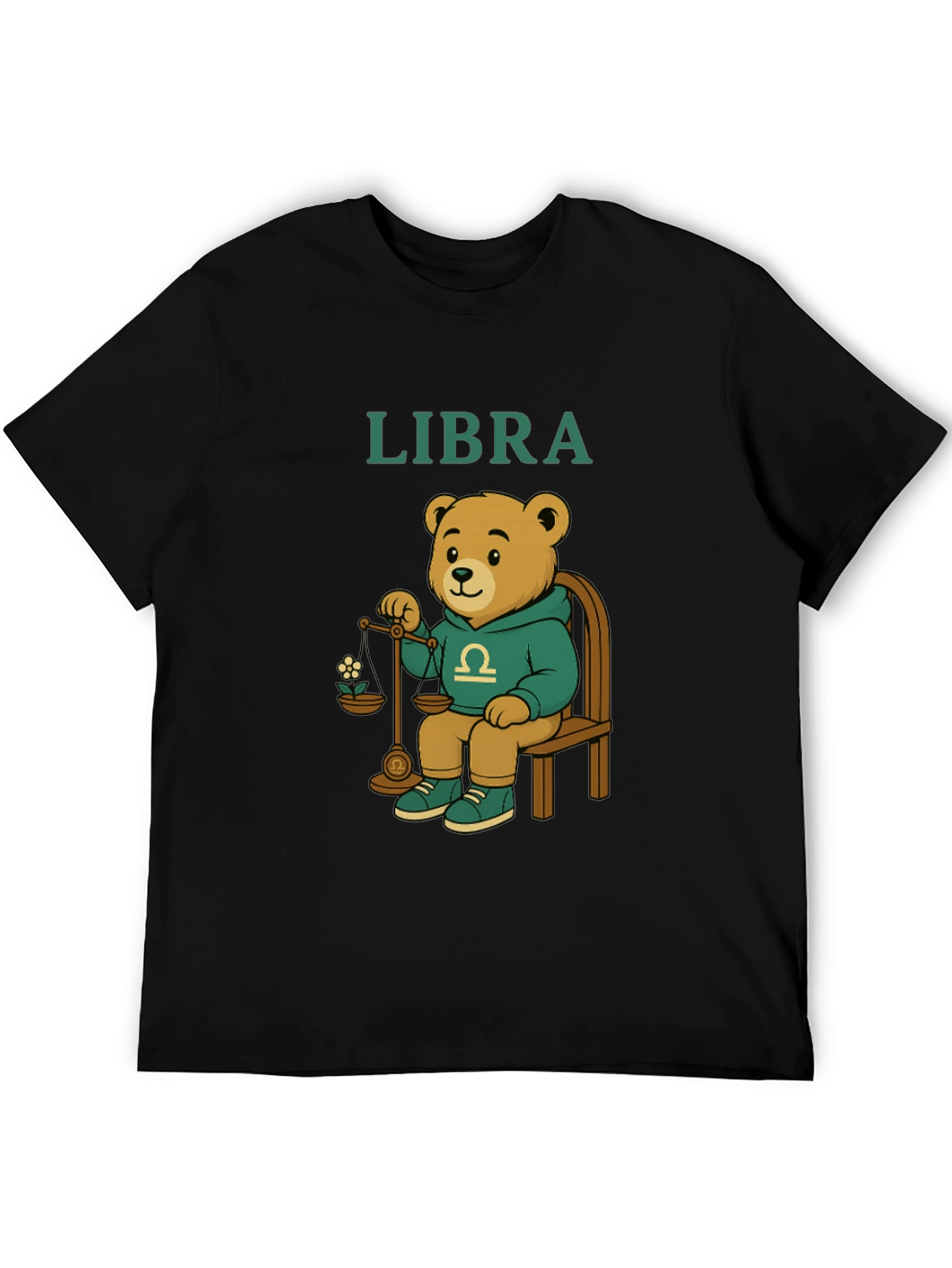 Libra Zodiac Bear Graphic Tee