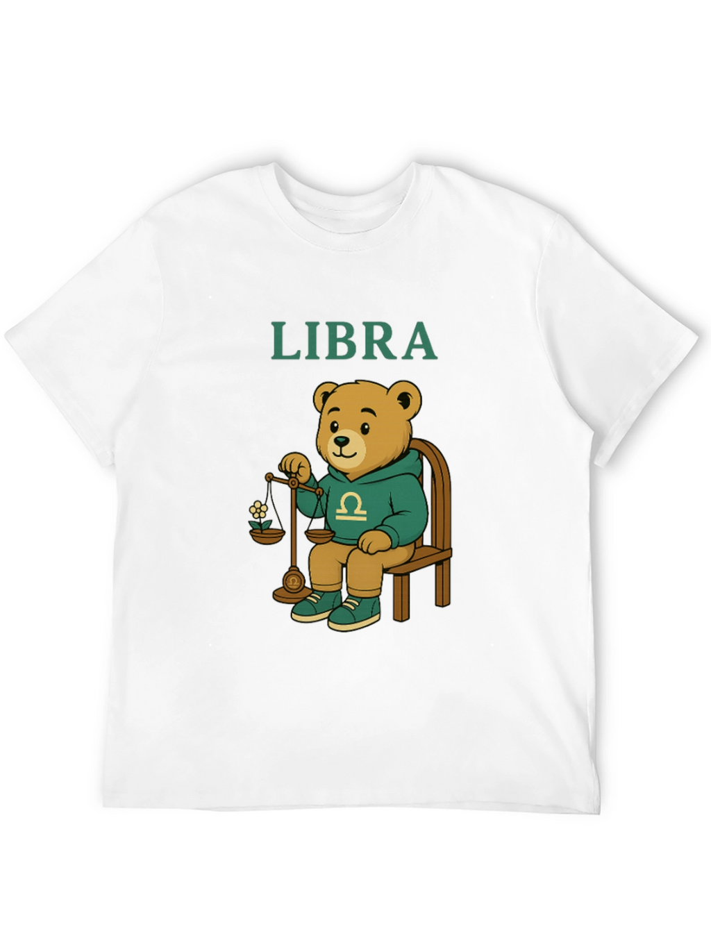 Libra Zodiac Bear Graphic Tee