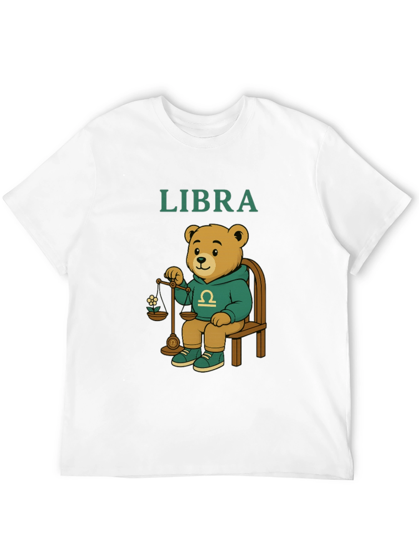Libra Zodiac Bear Graphic Tee