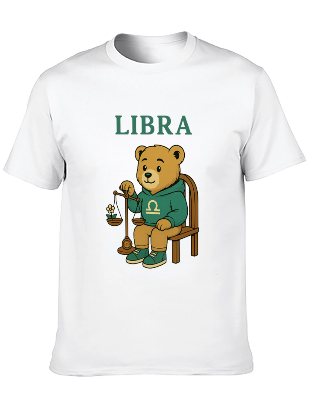 Libra Zodiac Bear Graphic Tee