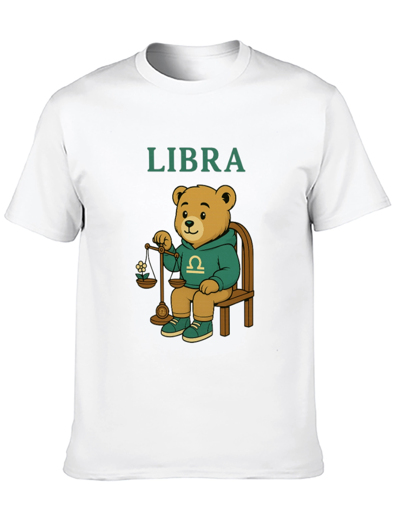 Libra Zodiac Bear Graphic Tee