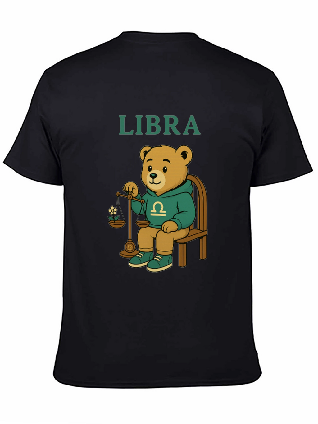 Libra Zodiac Bear Graphic Tee