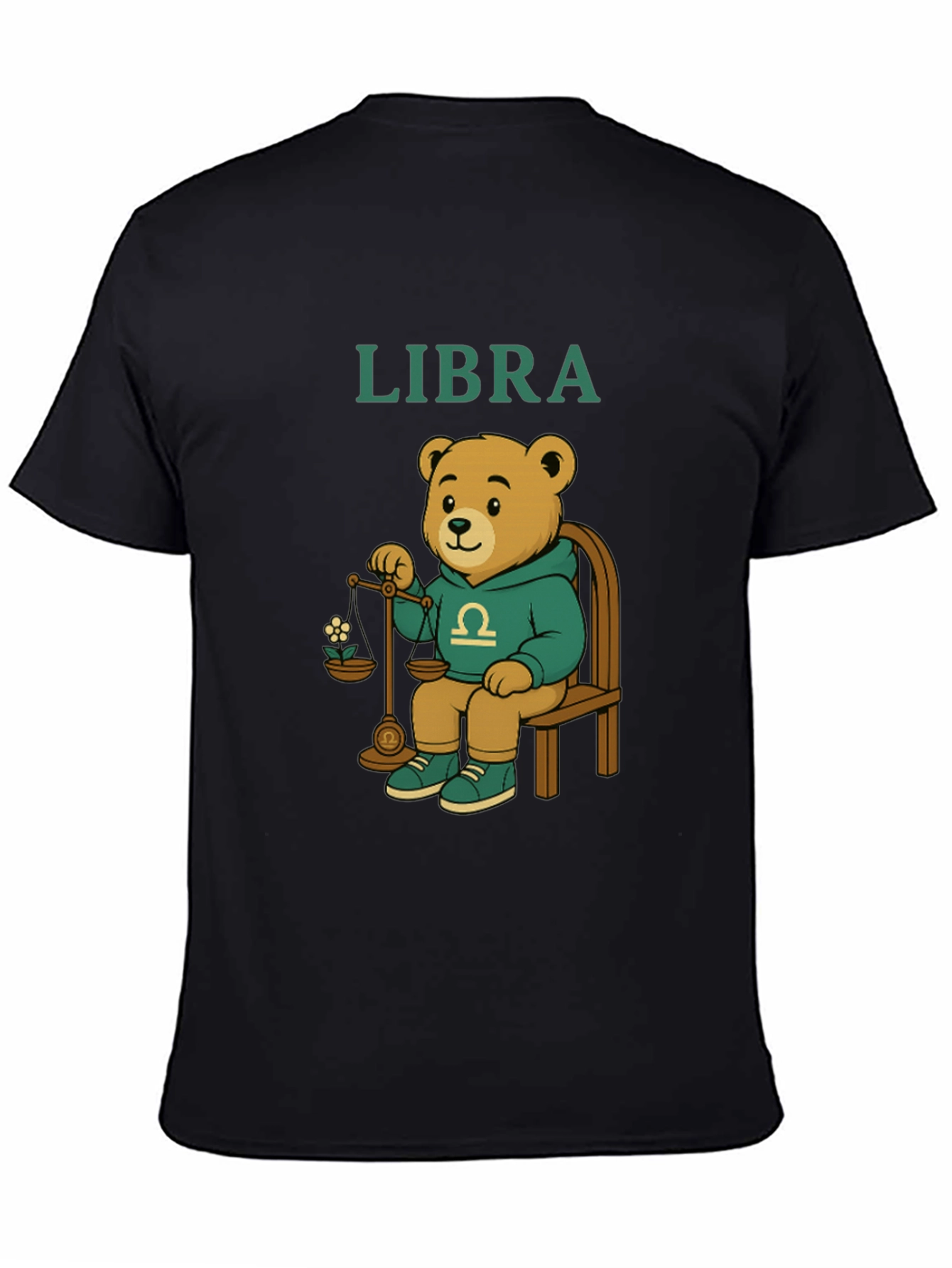 Libra Zodiac Bear Graphic Tee