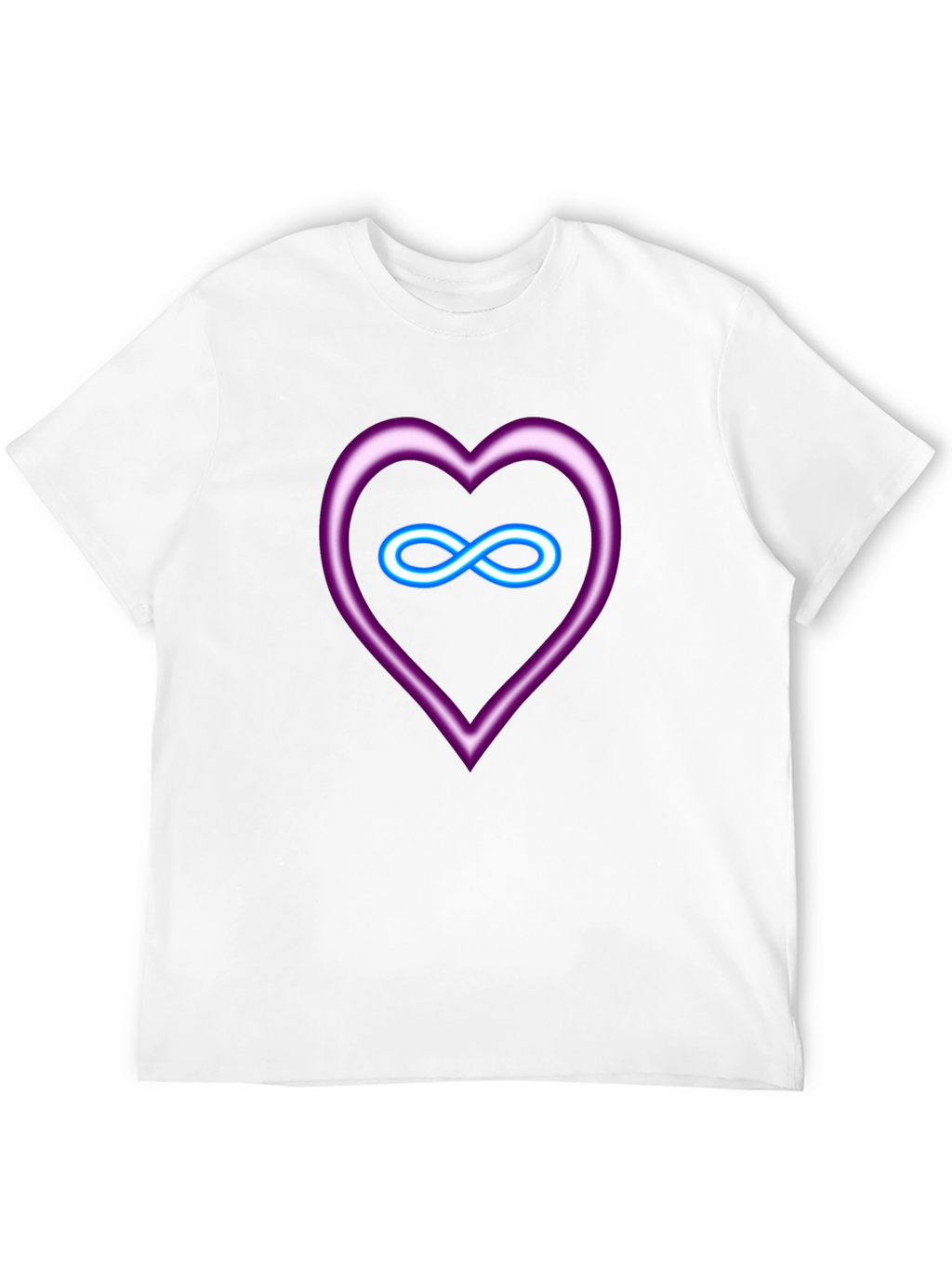 Neon Heart & Infinity Symbol Graphic Tee