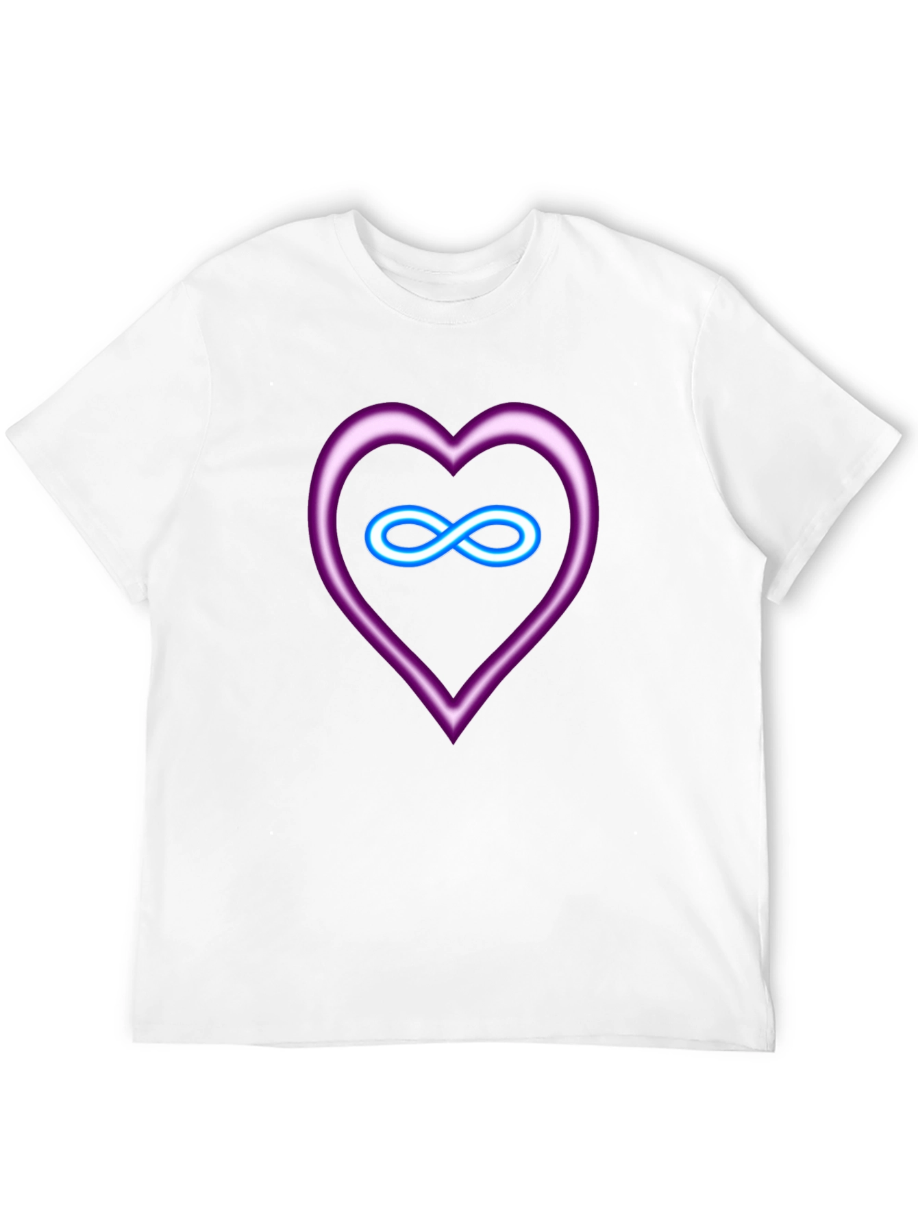 Neon Heart & Infinity Symbol Graphic Tee
