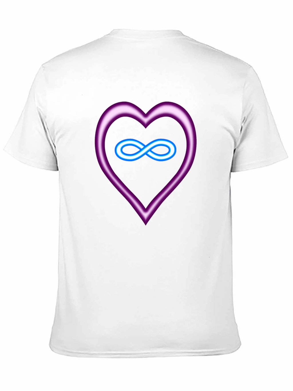 Neon Heart & Infinity Symbol Graphic Tee
