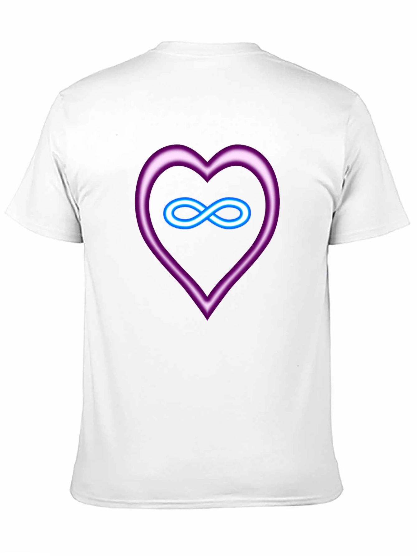 Neon Heart & Infinity Symbol Graphic Tee