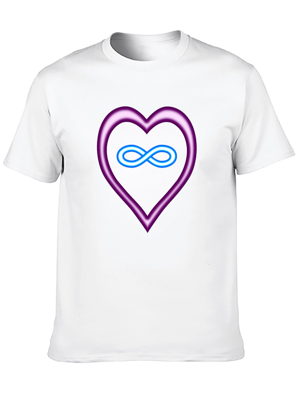 Neon Heart & Infinity Symbol Graphic Tee