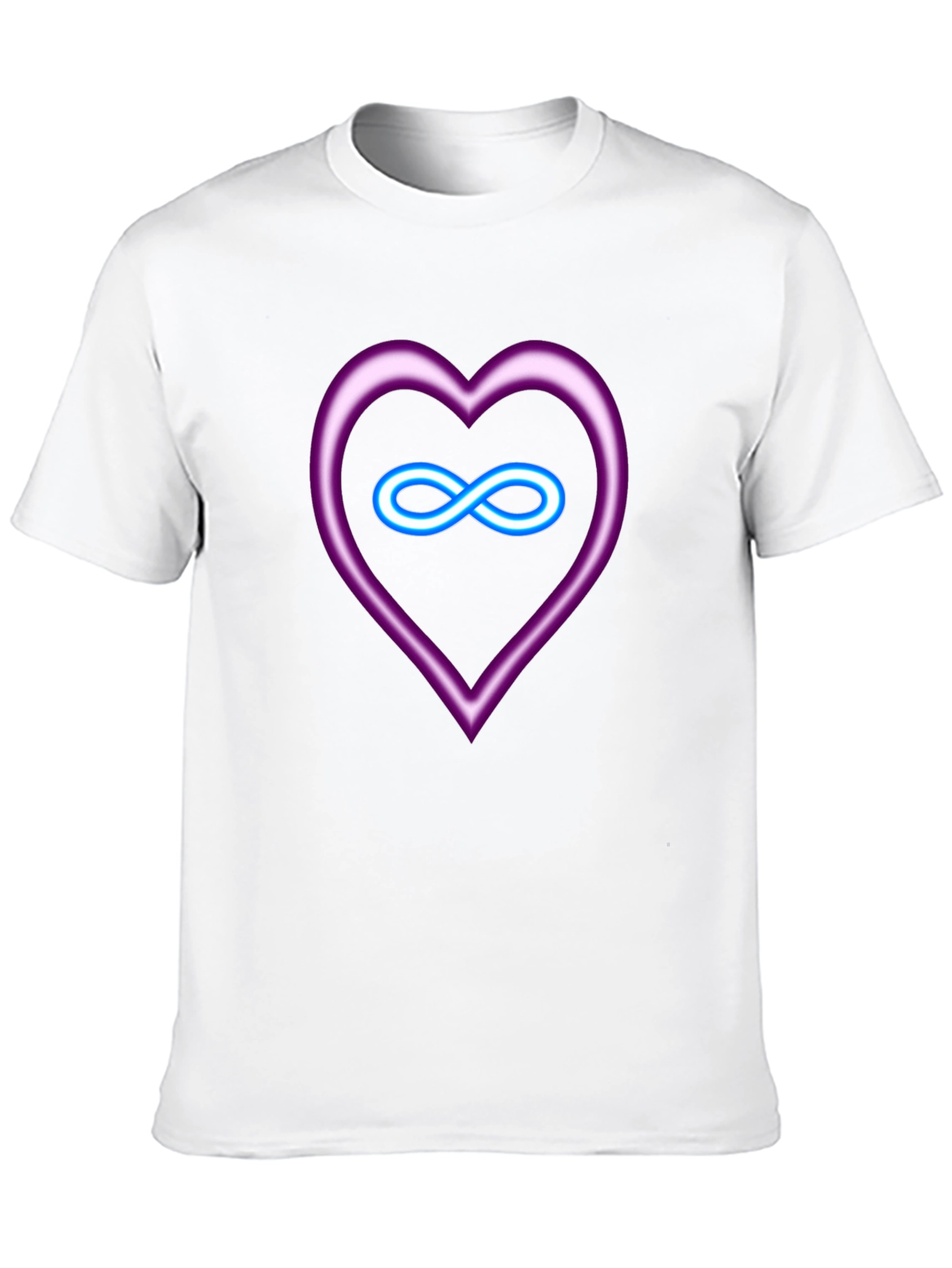 Neon Heart & Infinity Symbol Graphic Tee