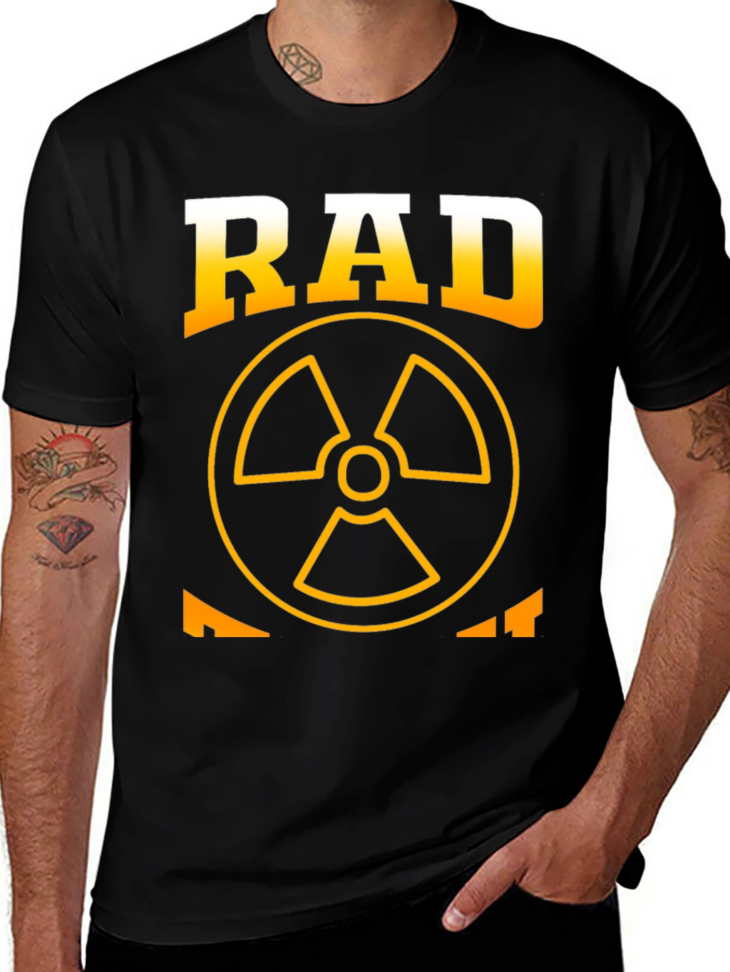 Rad Tech T-Shirt - Radiation Symbol - Black