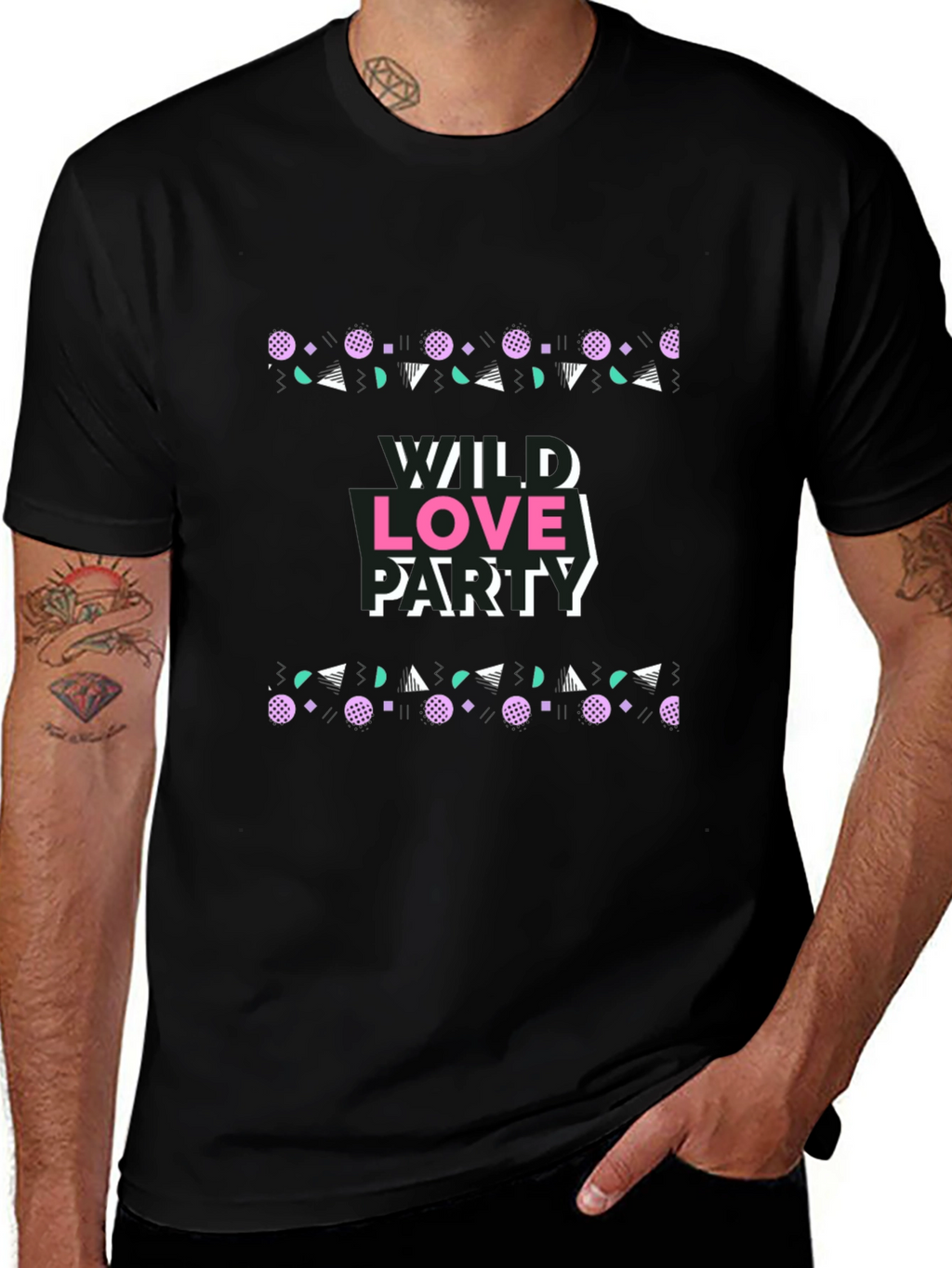 Wild Love Party Graphic Tee - Retro Design