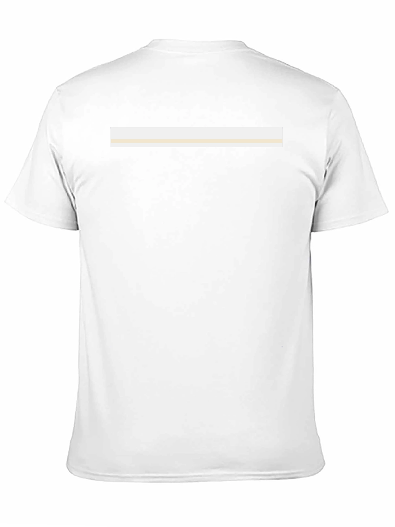 Minimalist Black T-Shirt with Cream Stripe