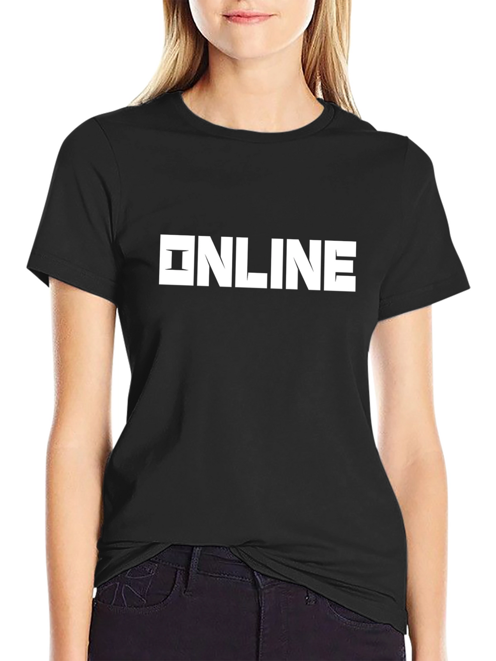 Online Graphic Black T-Shirt