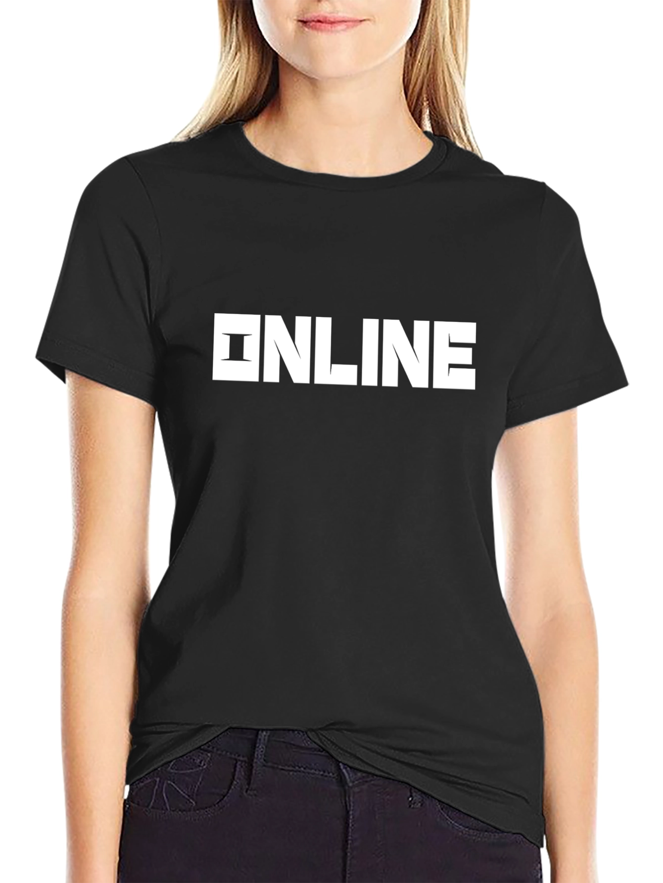 Online Graphic Black T-Shirt