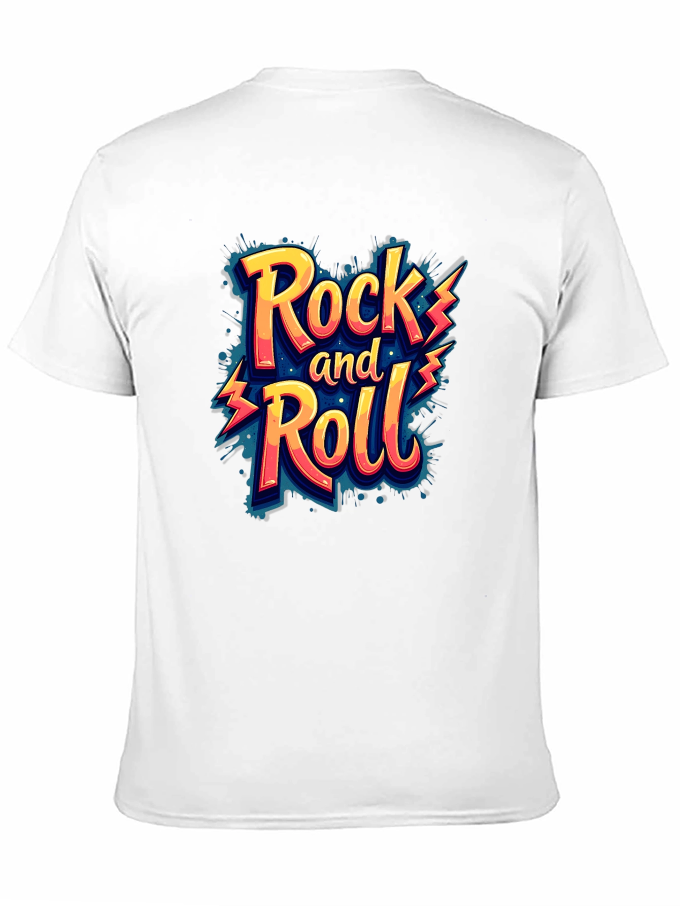 Rock and Roll Graphic Tee - Mens Short Sleeve T-Shirt