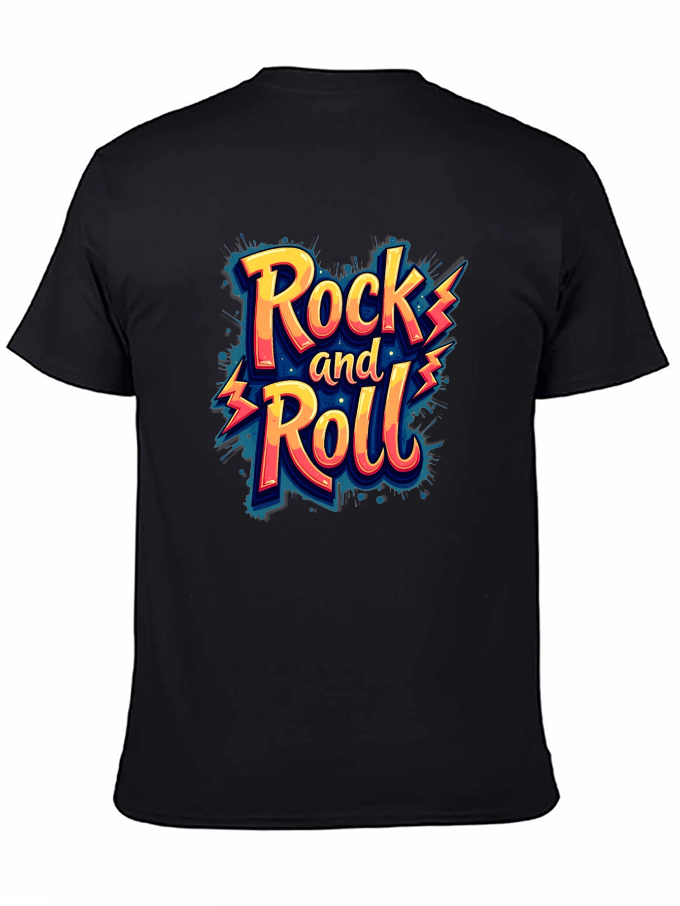 Rock and Roll Graphic Tee - Mens Short Sleeve T-Shirt