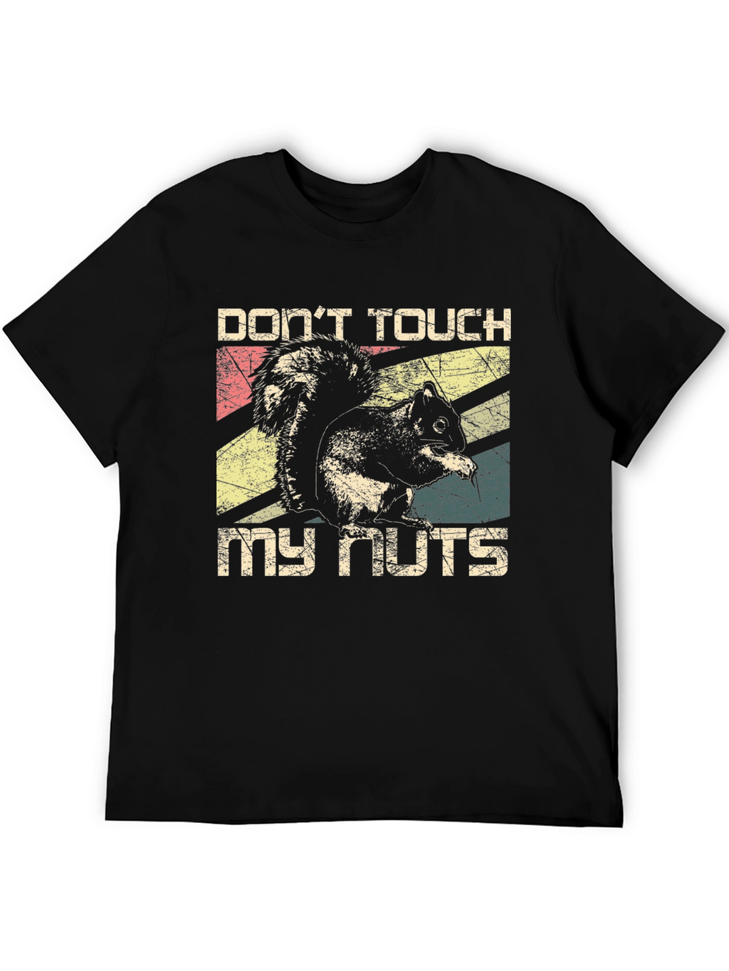 Dont Touch My Nuts Squirrel Graphic Tee - Black