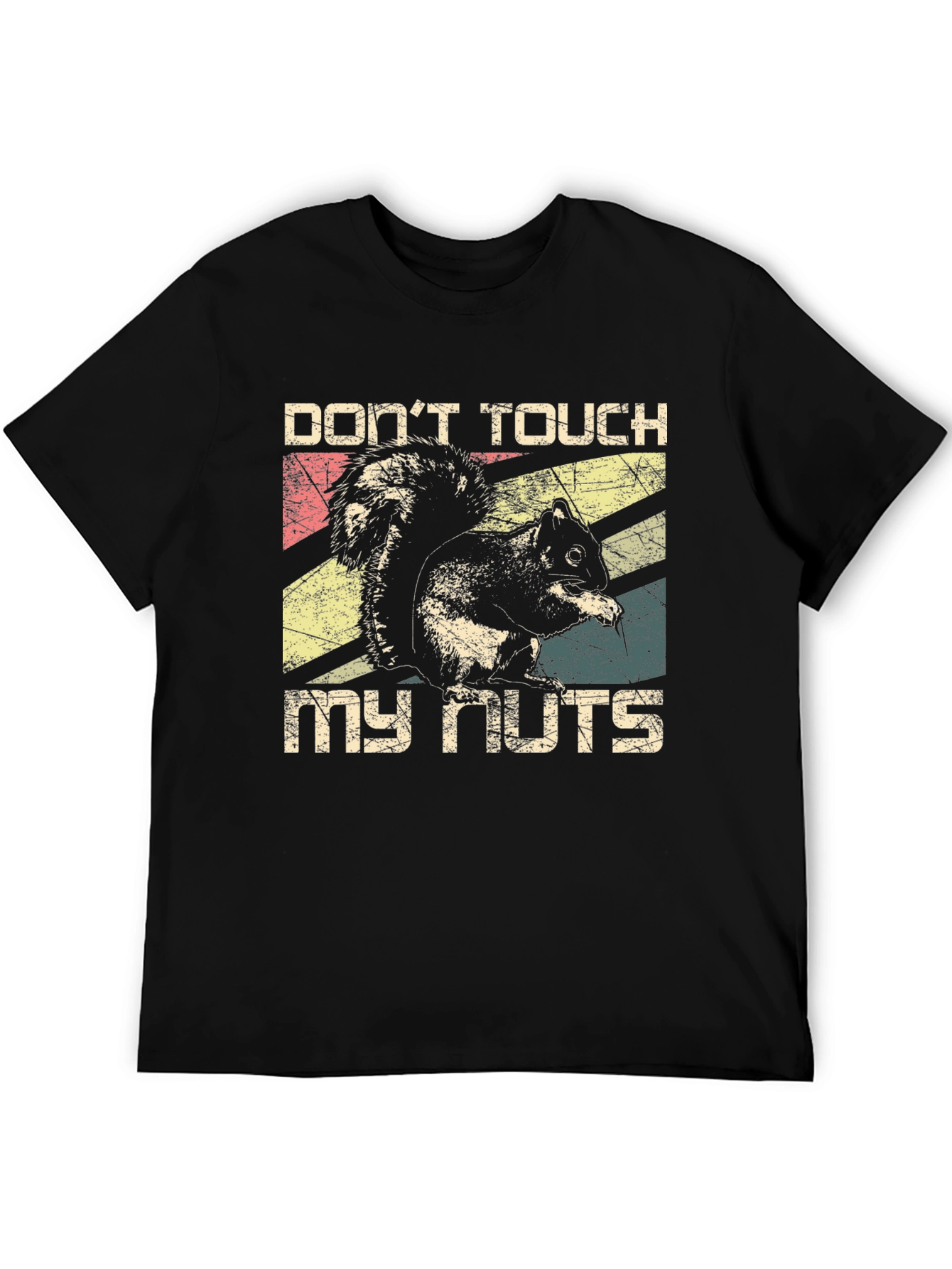 Dont Touch My Nuts Squirrel Graphic Tee - Black