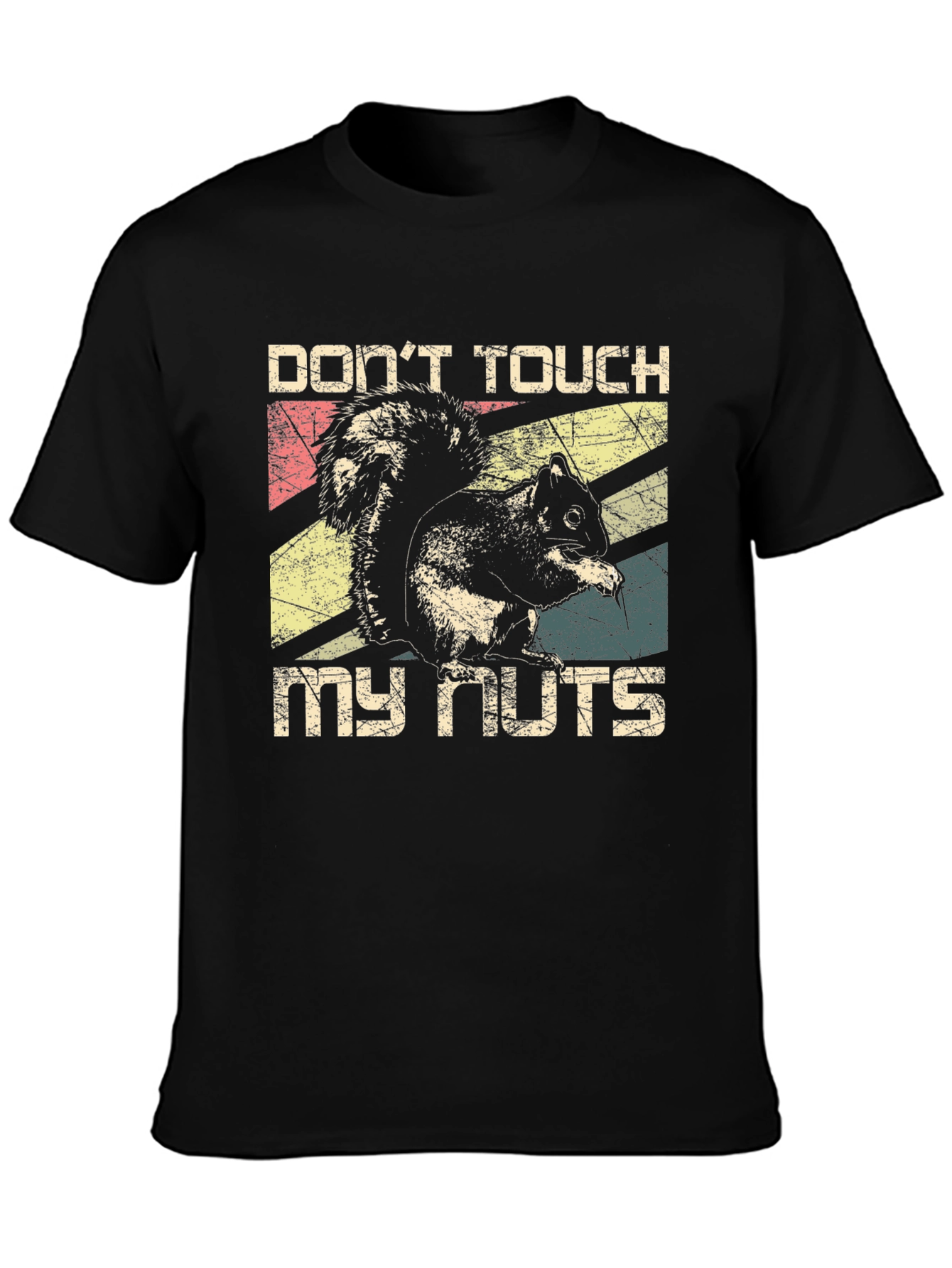 Dont Touch My Nuts Squirrel Graphic Tee - Black