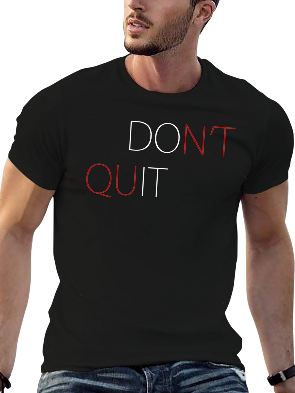 Dont Quit Graphic Print Short Sleeve T-Shirt