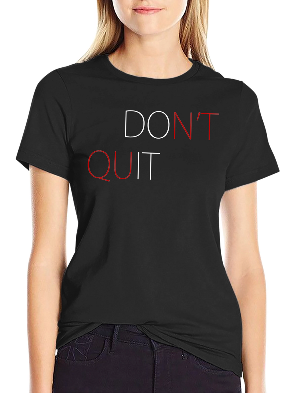 Dont Quit Graphic Print Short Sleeve T-Shirt