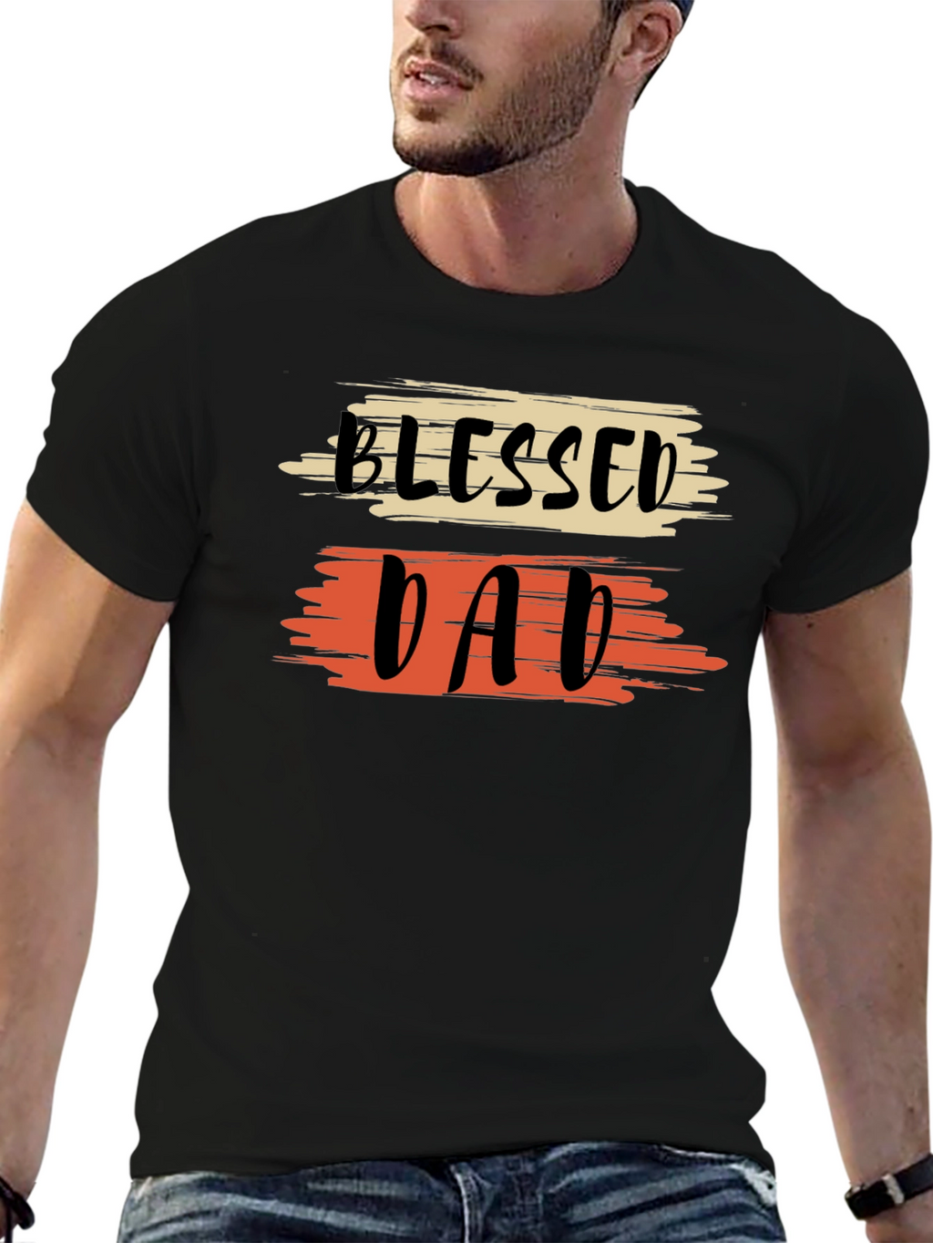Blessed Dad Graphic T-Shirt - Fathers Day Tee
