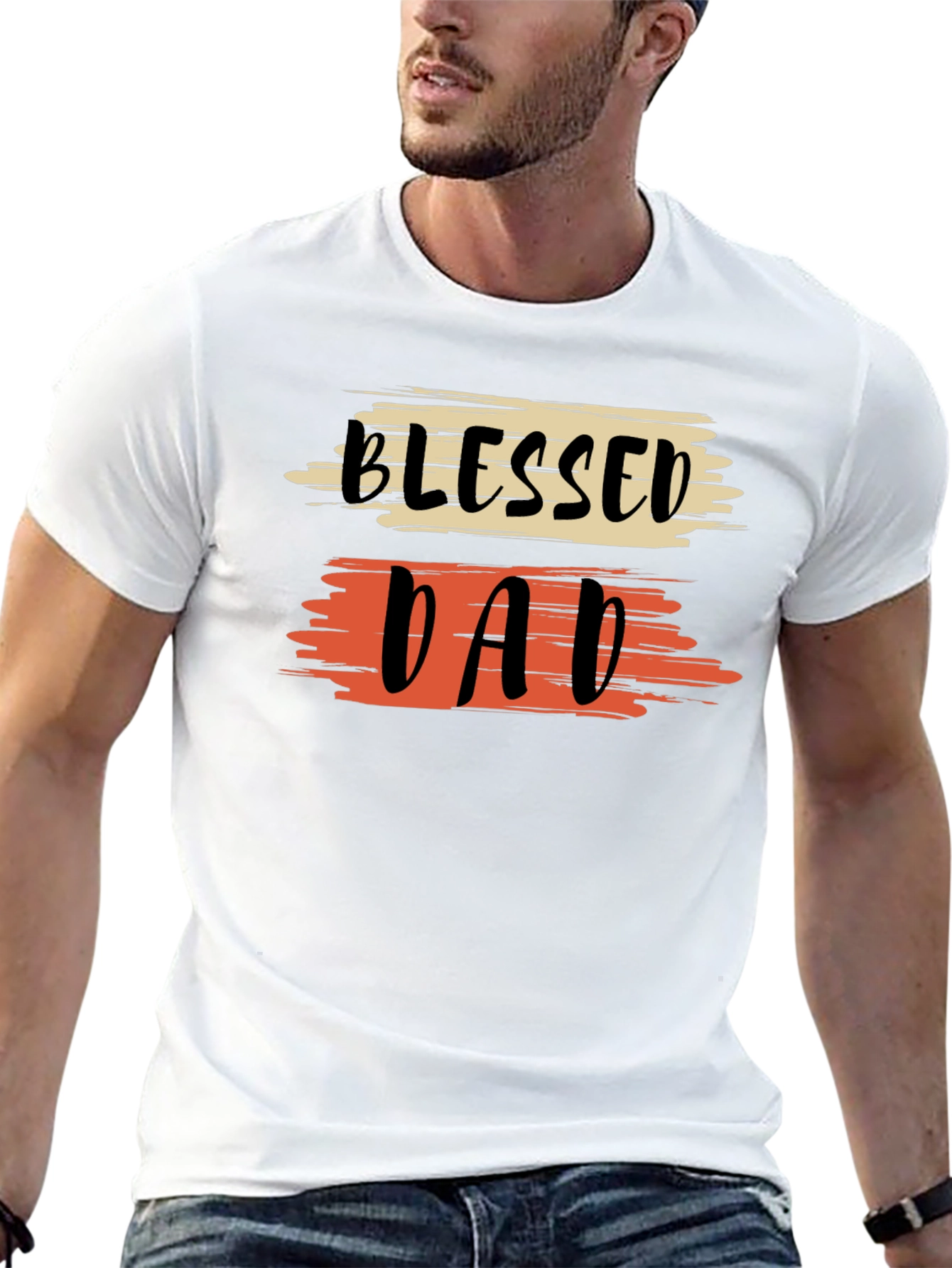 Blessed Dad Graphic T-Shirt - Fathers Day Tee