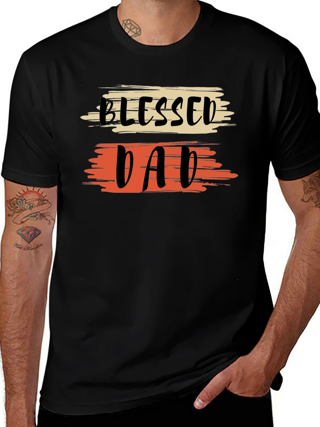 Blessed Dad Graphic T-Shirt - Fathers Day Tee