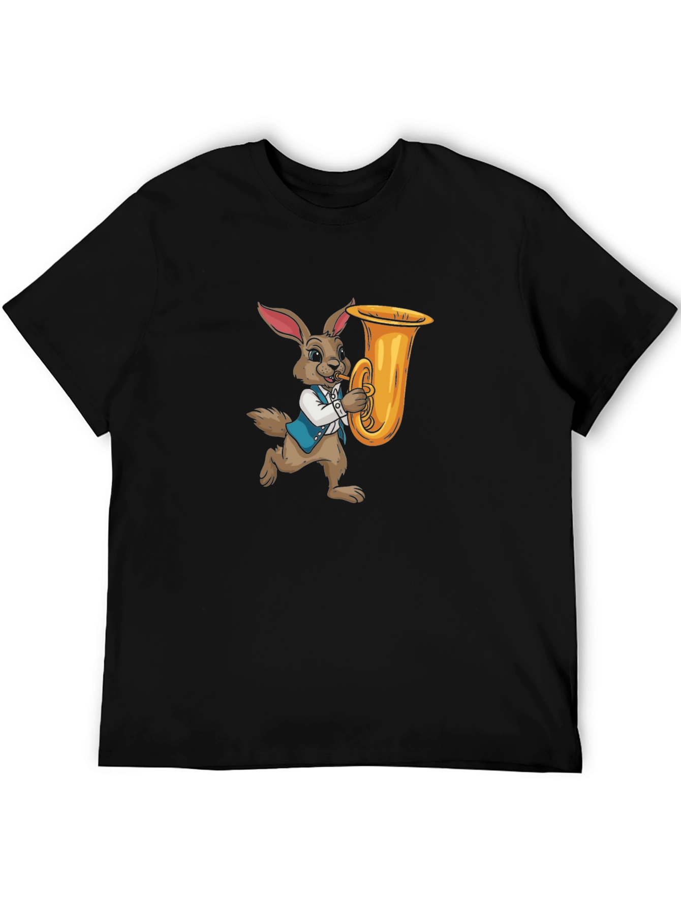 Rabbit Playing Tuba Graphic Tee