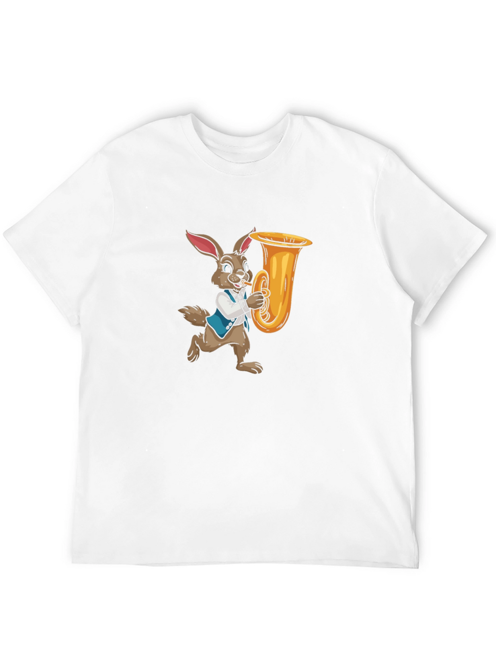 Rabbit Playing Tuba Graphic Tee