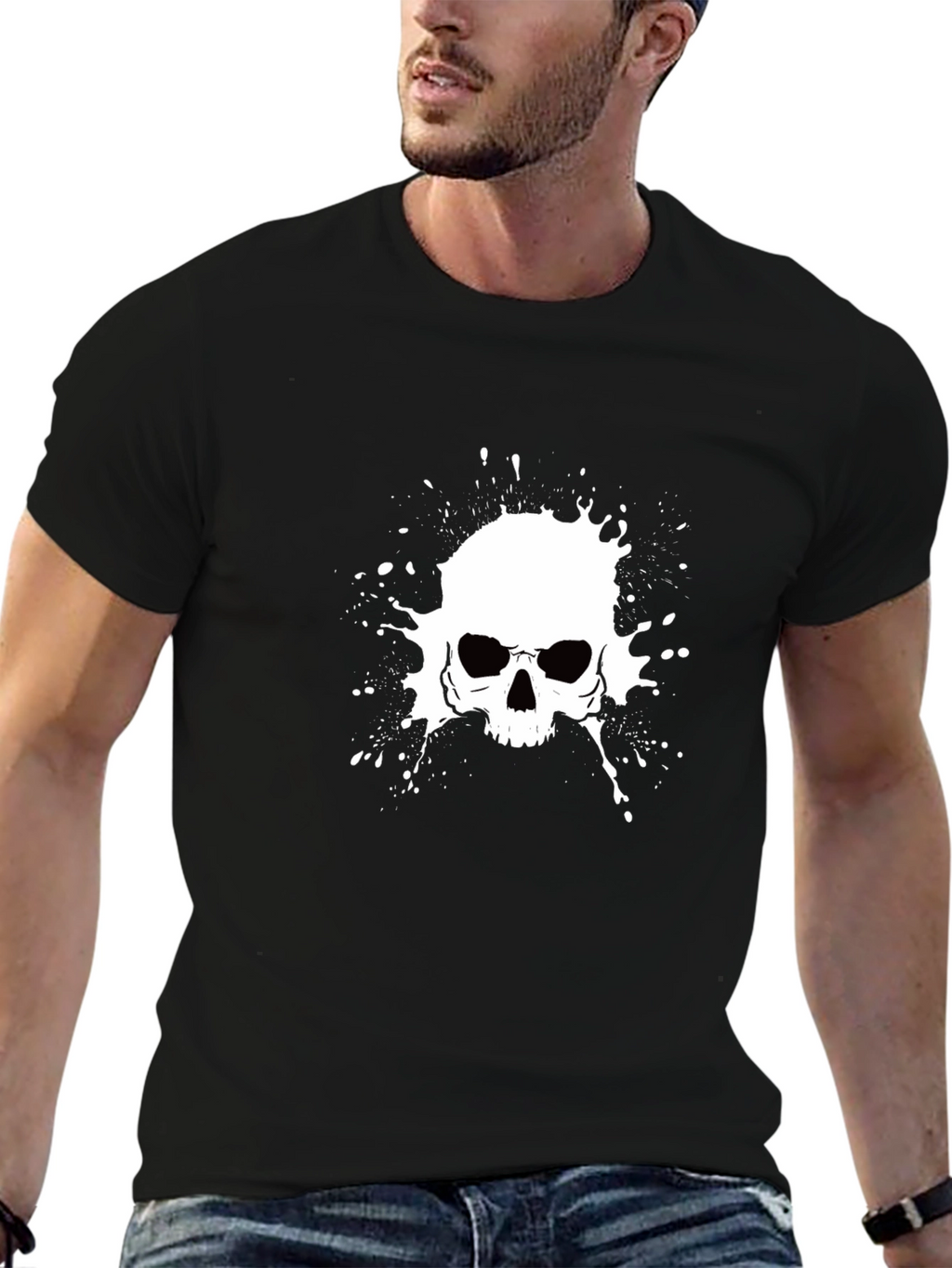 Skull Graphic Black Tee