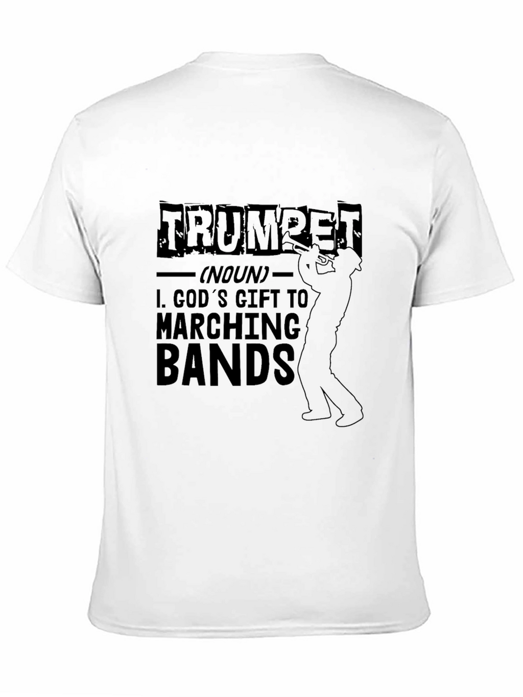 Trumpet Gods Gift to Marching Bands Black T-Shirt