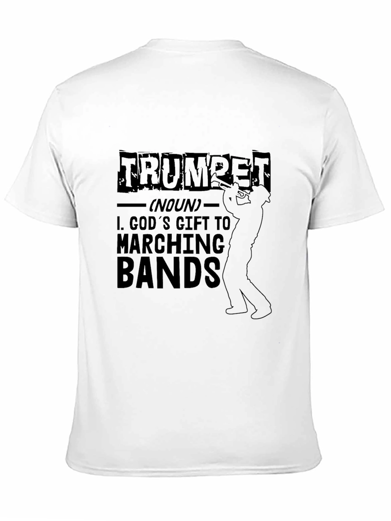 Trumpet Gods Gift to Marching Bands Black T-Shirt