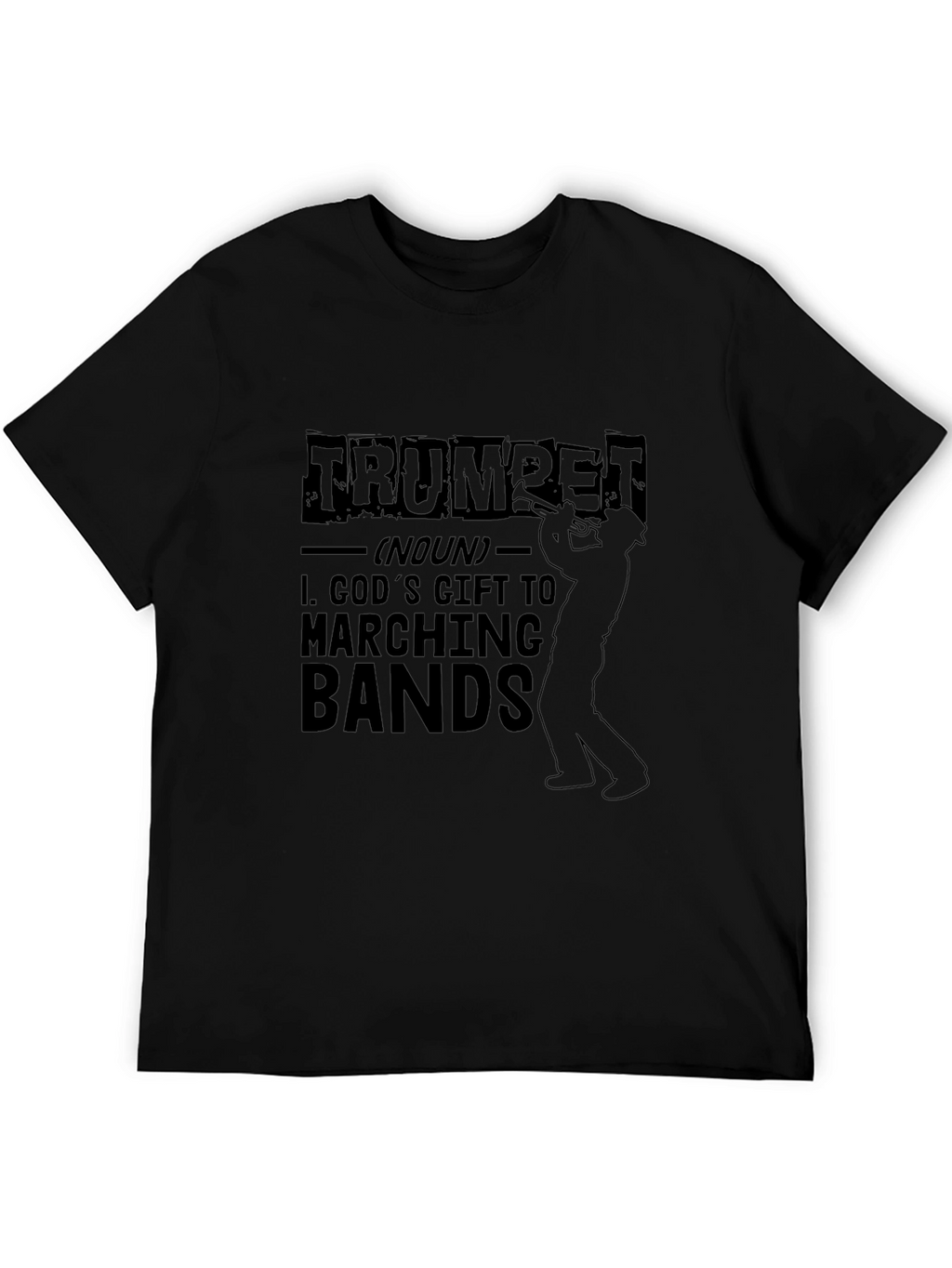 Trumpet Gods Gift to Marching Bands Black T-Shirt