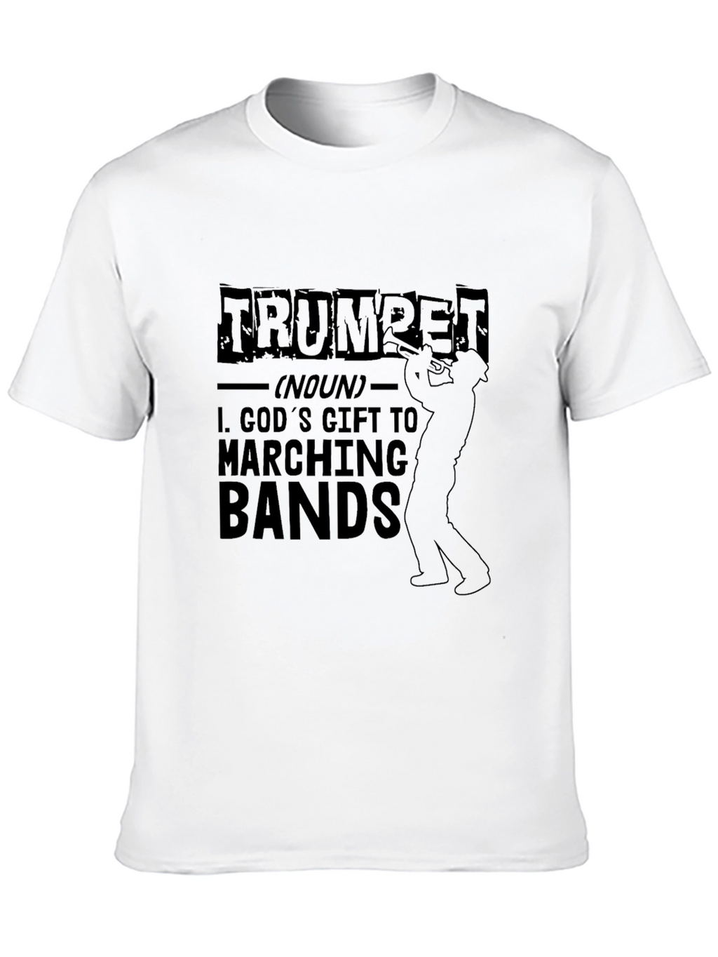 Trumpet Gods Gift to Marching Bands Black T-Shirt