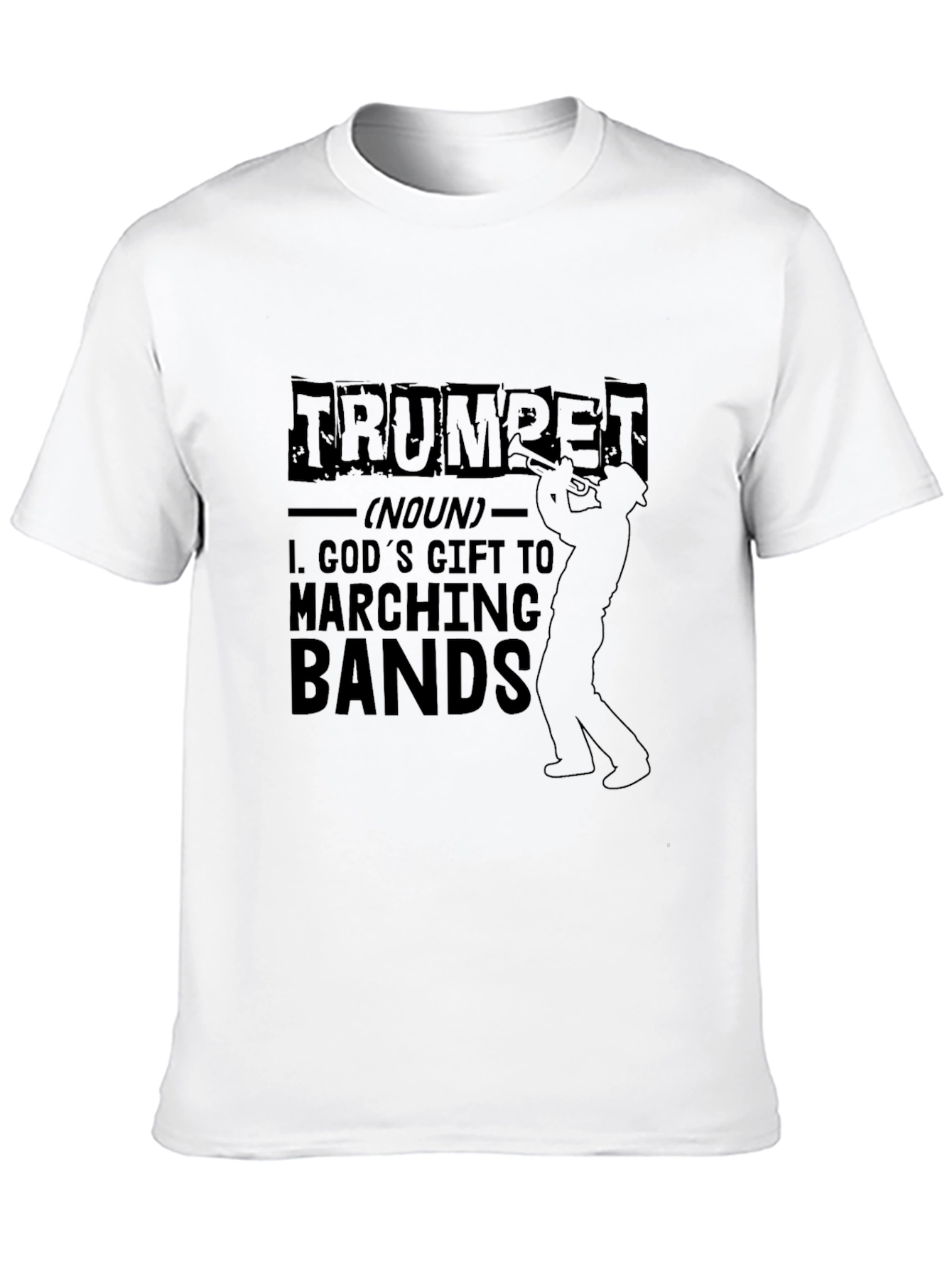 Trumpet Gods Gift to Marching Bands Black T-Shirt