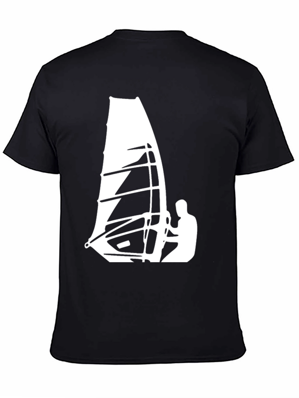 Windsurfing Graphic Tee - Cool Black T-Shirt