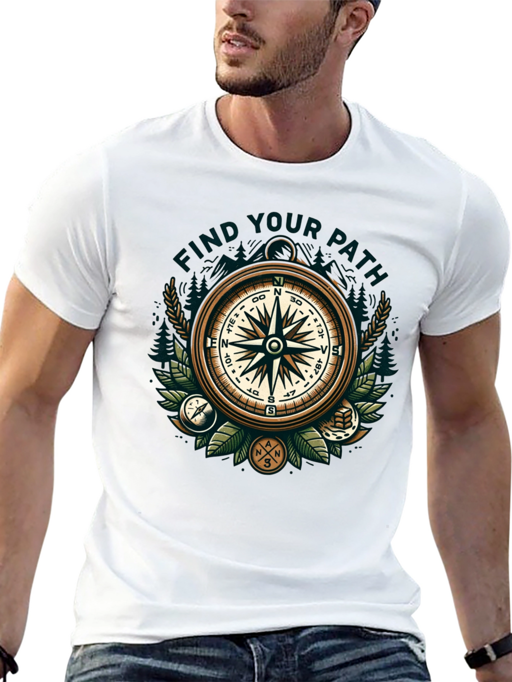 Find Your Path Compass Graphic T-Shirt