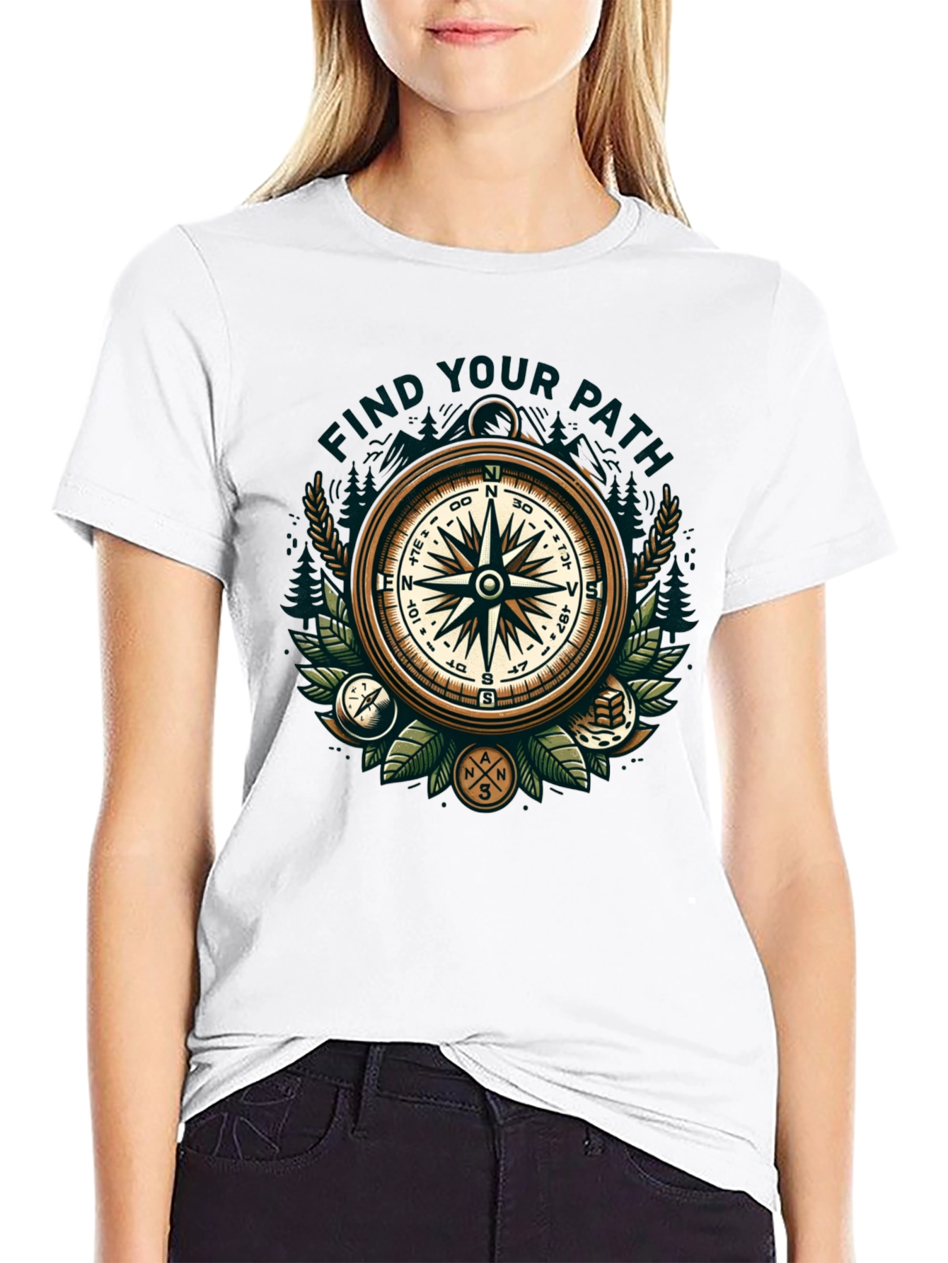 Find Your Path Compass Graphic T-Shirt